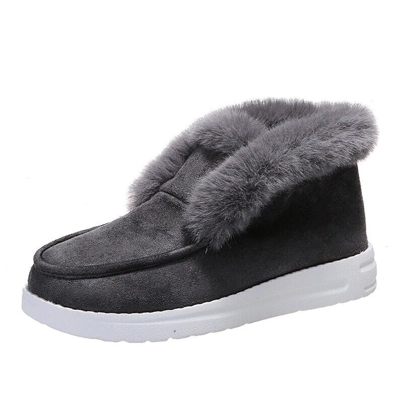 Warme Winter Mokassins - Wildleder Slipper mit Weichem Pelzinnenfutter
