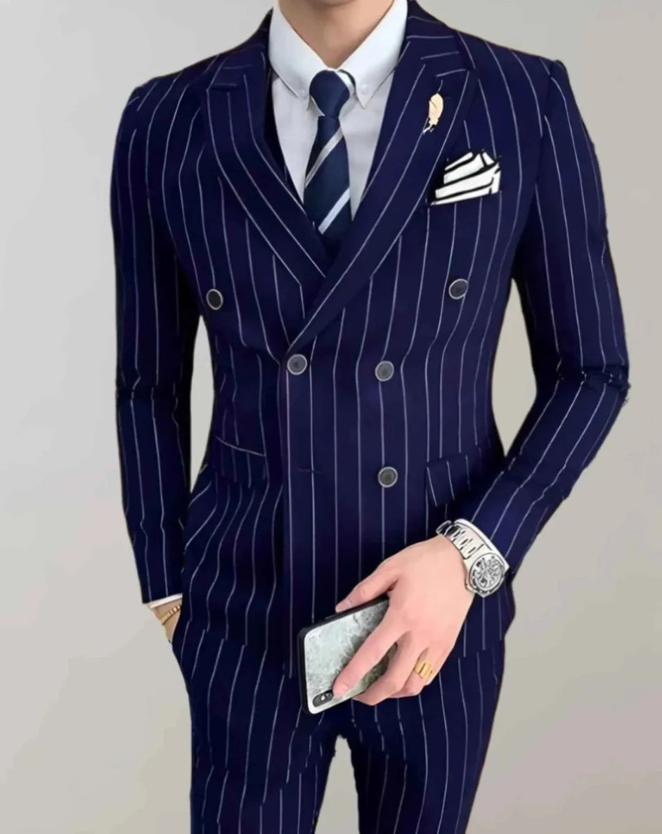 Herren Anzug Streifen Design
