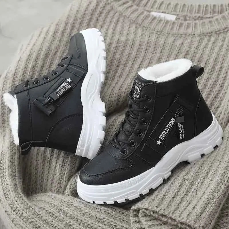 Damenschuhe Winterstiefel Hoch Schnee
