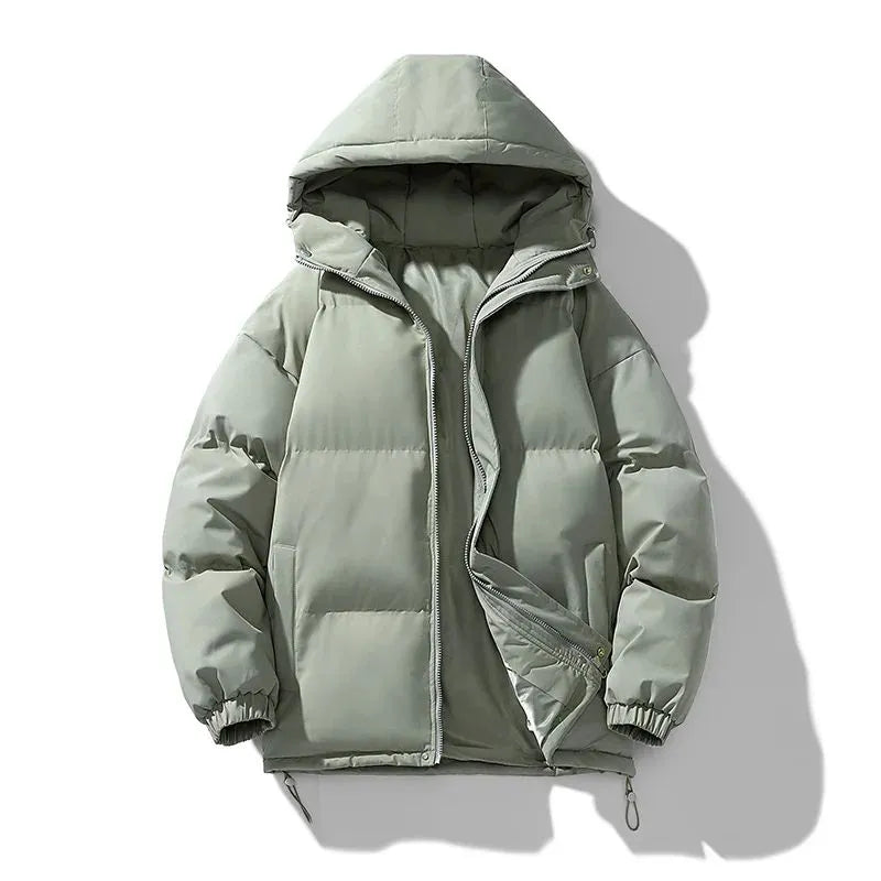 Herren Pufferjacke Kapuze Isoliert
