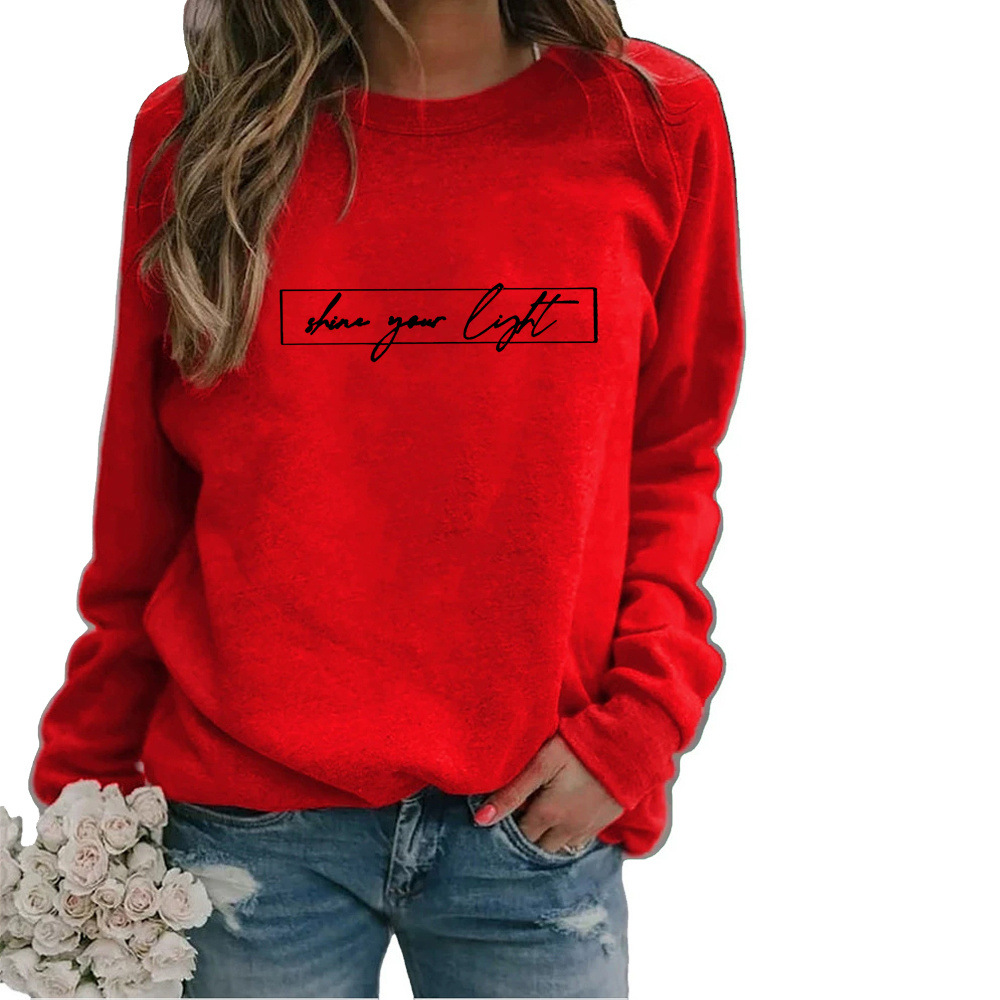 Kleidung für Frauen | Mode Sweatshirt Mit Motivationsaufdruck