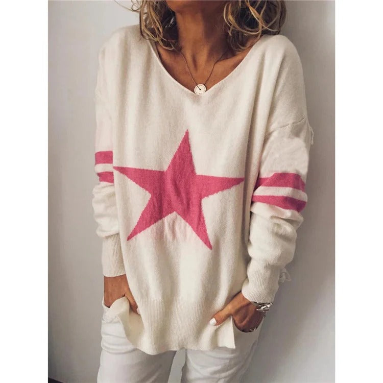 Bequeme Sweater Damen Lange Ärmel Weich