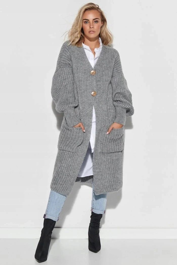 Große Strickjacke Damen Oversized Lang