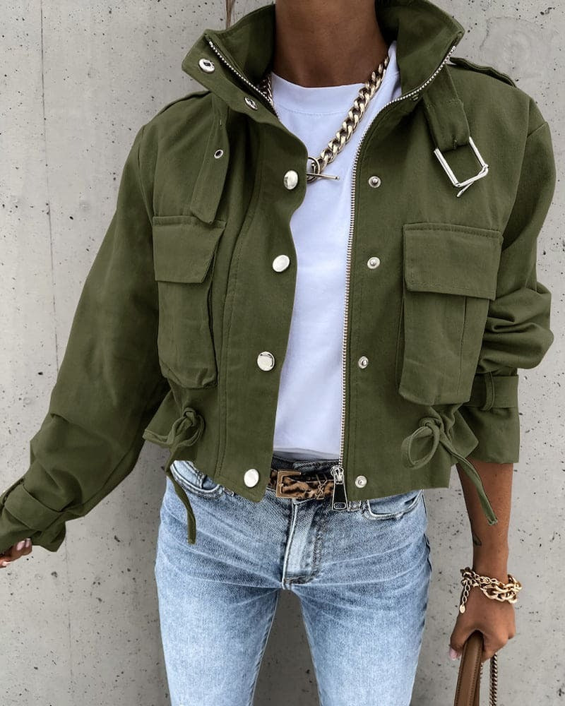 Praktische Kurzjacke Baumwolle Utility Style