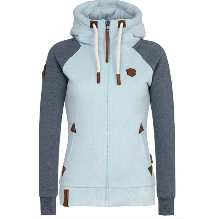 Kapuzenpullover Slim Fit mit Reißverschluss und Tasche