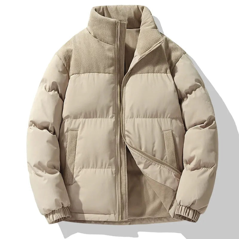 Winterjacke Oversized Gequiltet Corduroy Kragen