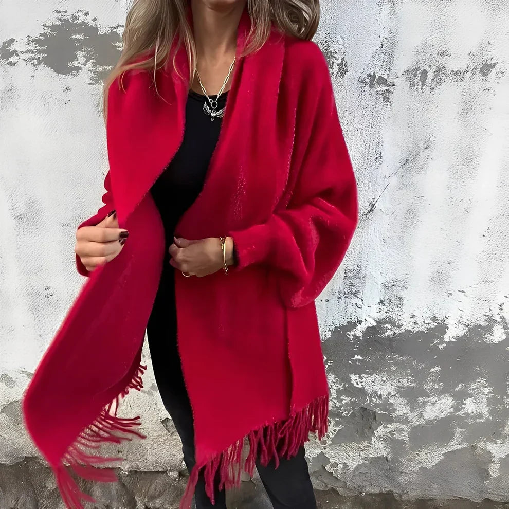 Mode Damenjacke Lockere Strickoptik