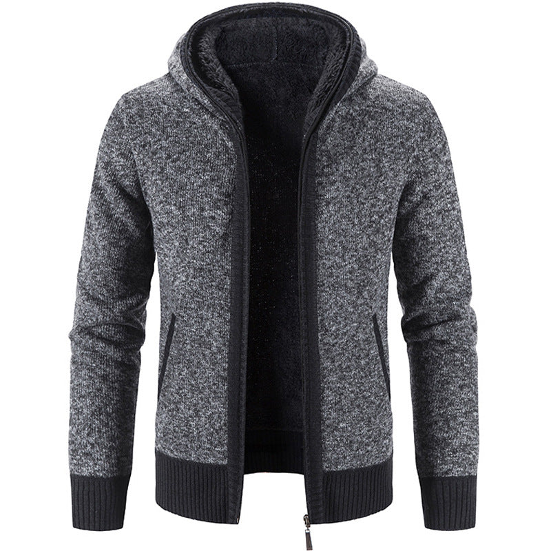 Dickstrick Pullover Kapuze Warm