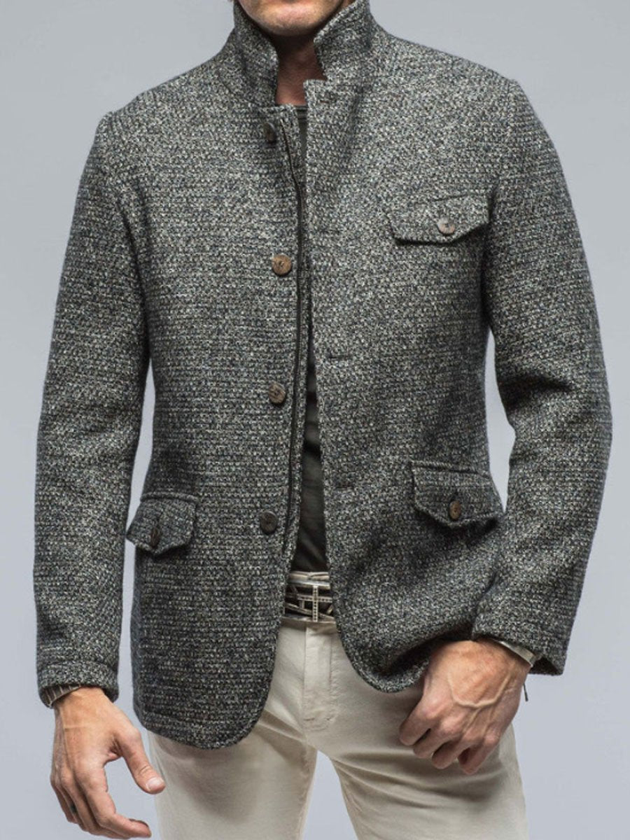 Moderner Blazer mit Reißverschluss und Taschen - IdealeKleiden