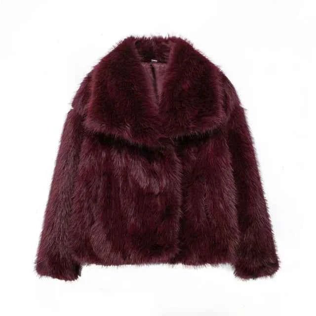 Faux-Fell Wintermantel Elegance