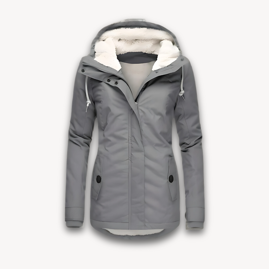 Damen Winterjacke Wasserdicht mit Kunstfellfutter