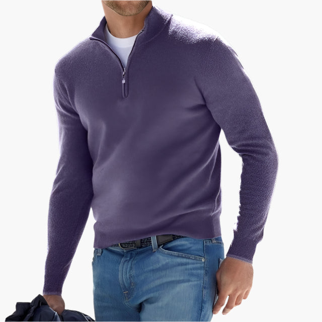 Eleganter Strickpullover mit Reißverschluss