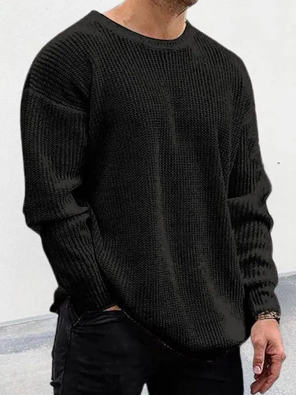 Klassischer Rundhals Pullover Männer