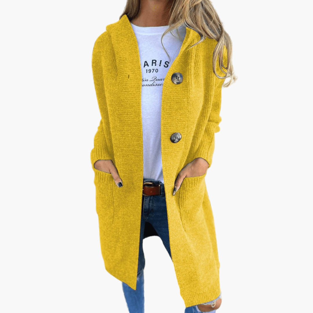 Modische Strickjacke Lang - Elegant Cardigan für Damen