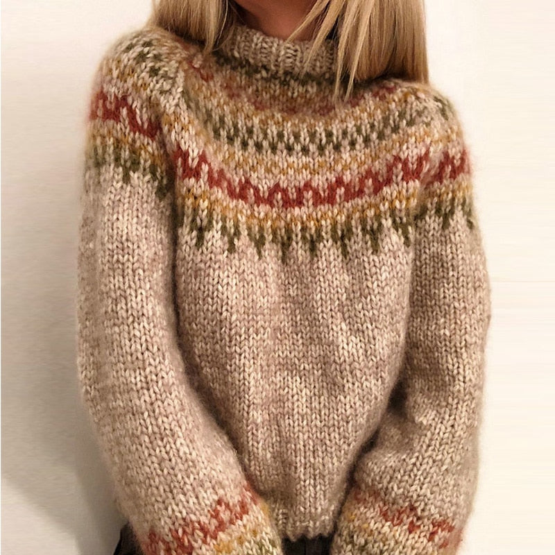 Frauen Rollkragenpullover Bequem Elegant