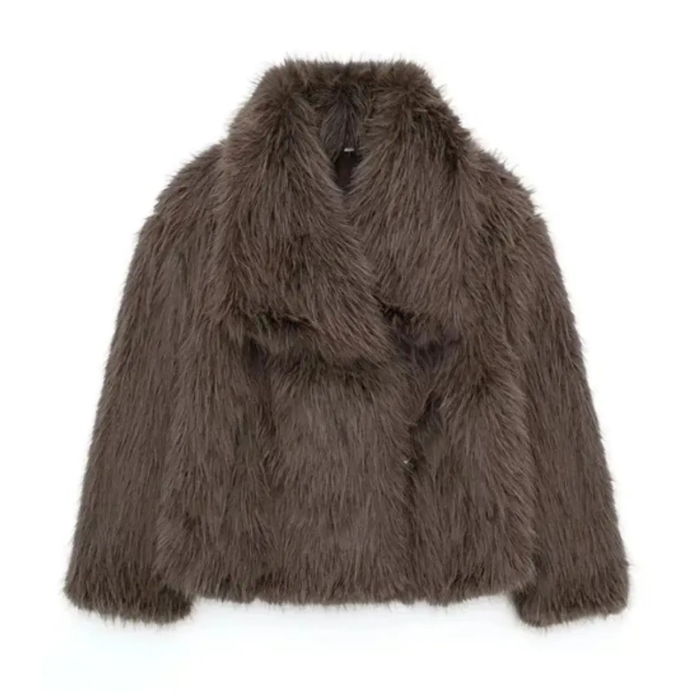 Luxus Faux-Fur Jacke Damen Glamour