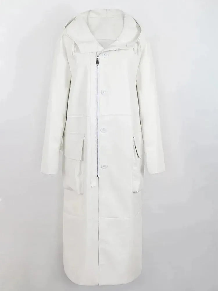 Herren Ledercoat Elegant Lang