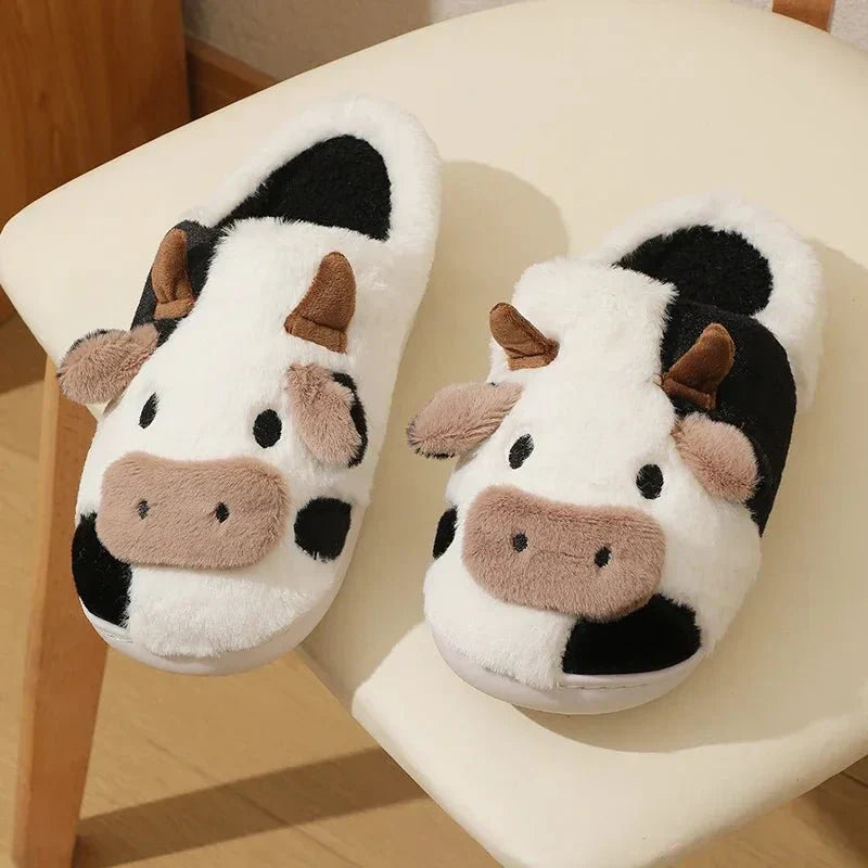 Niedliche Kuh Pantoffeln Damen