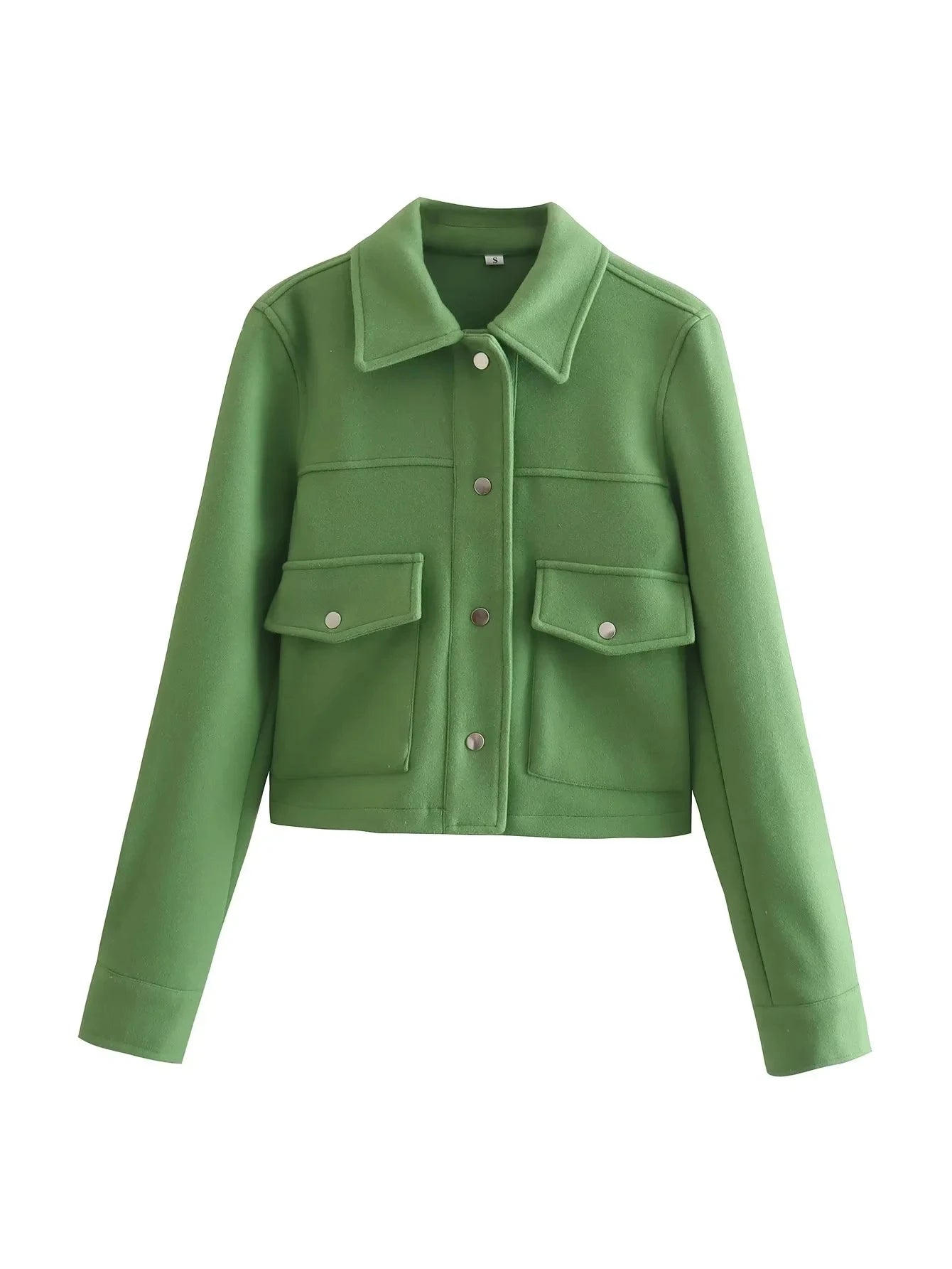 Praktische Kurzjacke Wollmischung Oversized Utility Look
