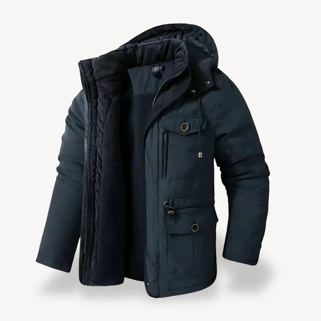 Herren Winterjacke Robust Fleece Isolierung
