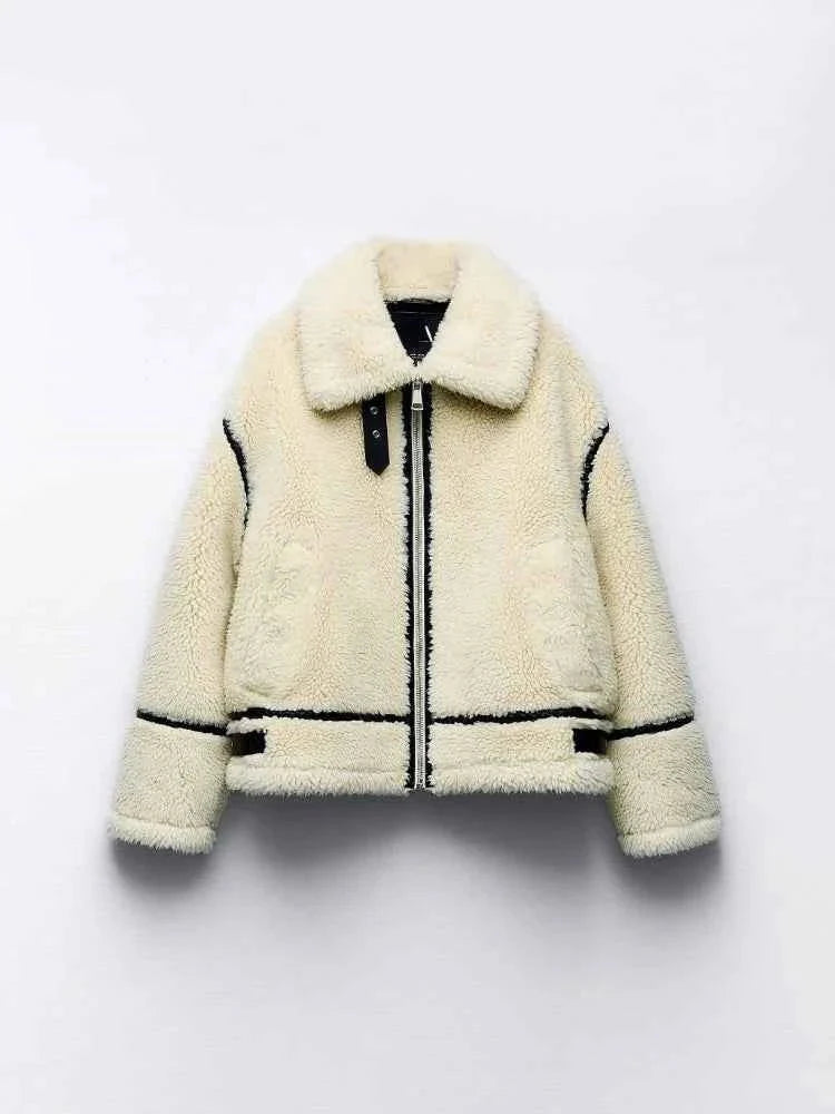 Große Teddyjacke Kapuze Warm - IdealeKleiden
