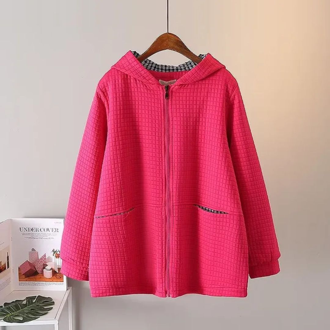 Große Hoodiejacke Baumwolle Bequem Lässig