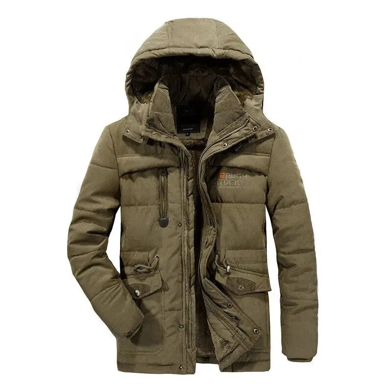 Herren-Parka Elegant Warm Kapuze