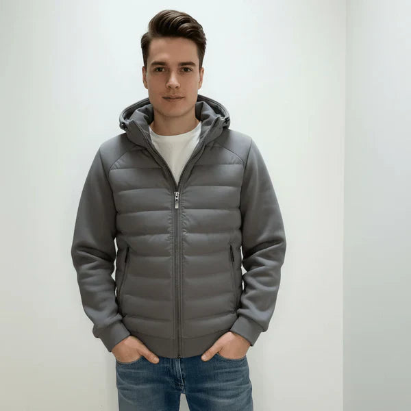 Herren Kapuzenjacke Reißverschluss Taschen