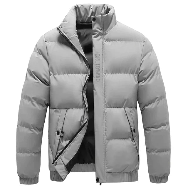 Herren Winterjacke Mit Kragen Elegant