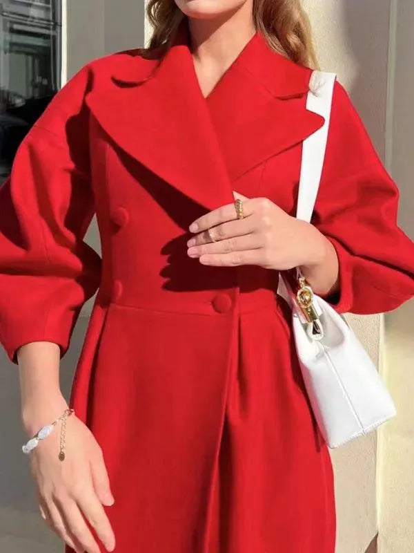 Retro Wollmantel Damen Vintage Stil