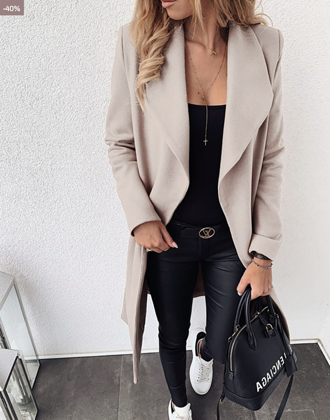 Stylische Damen Winterjacke Elegant Rosa