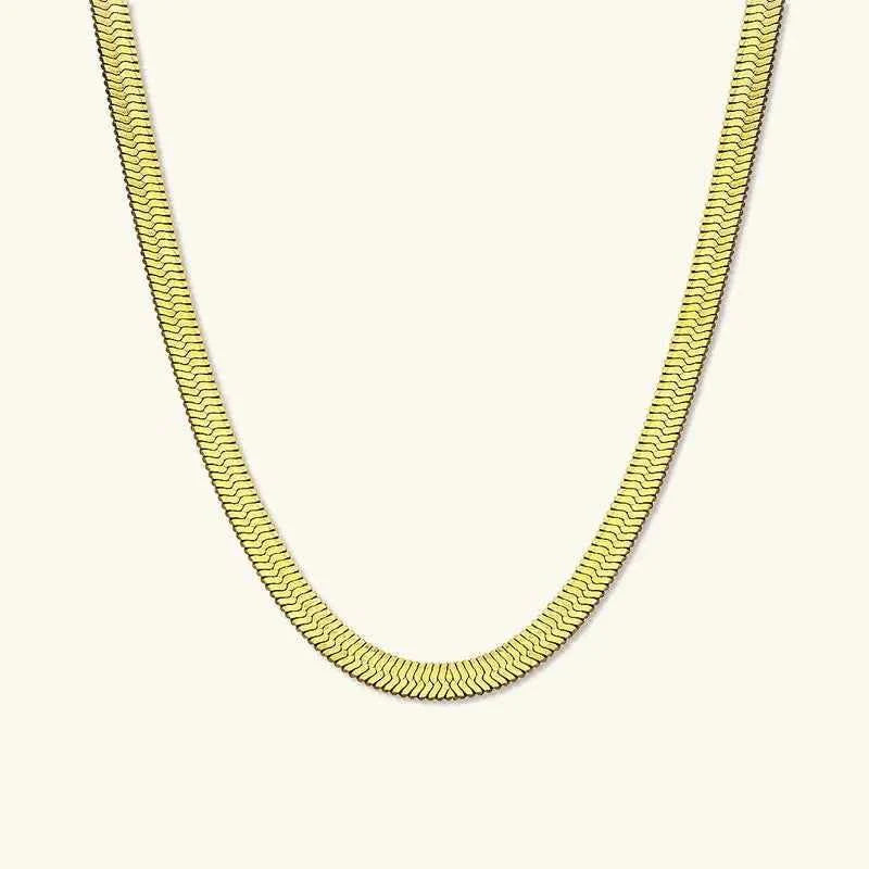 Glamour Schlangenkette Edelgold - IdealeKleiden
