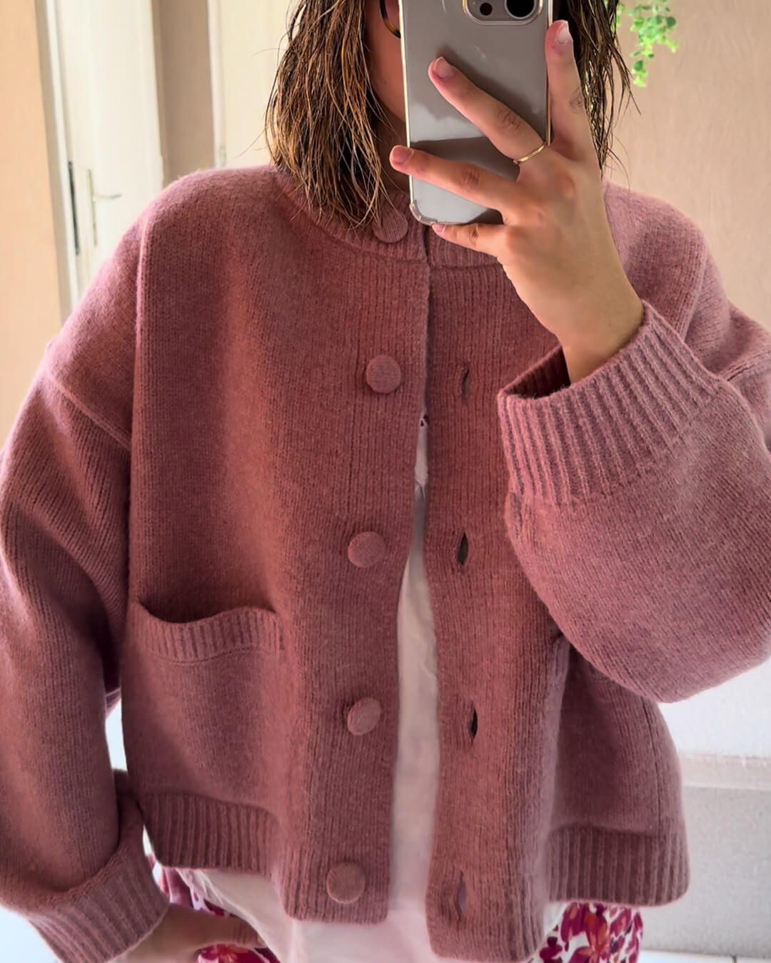 Dickgestrickte Strickjacke Warm & Bequem