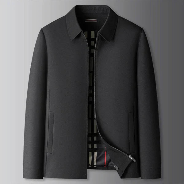 Leichte Herrenjacke Mit Seitentaschen Moderner Stil