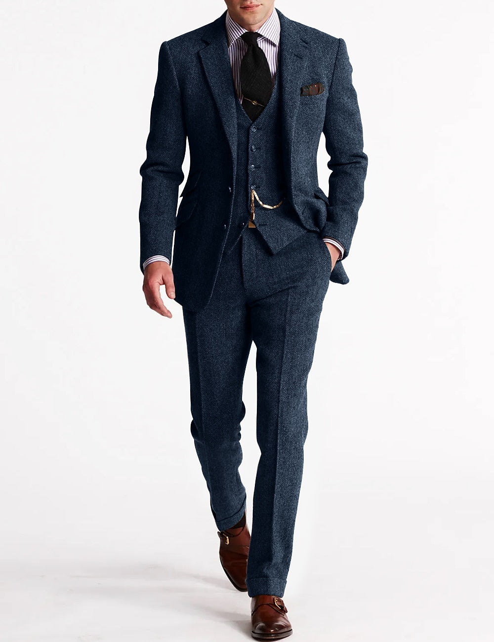 Herren Anzugsset 3-teilig Elegante Kombination