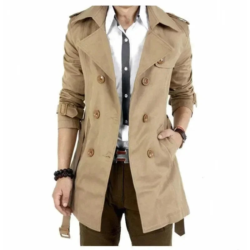 Stilvoller Herren-Trenchcoat Slim Fit
