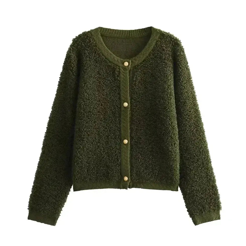 Weicher Teddy Cardigan Frauen