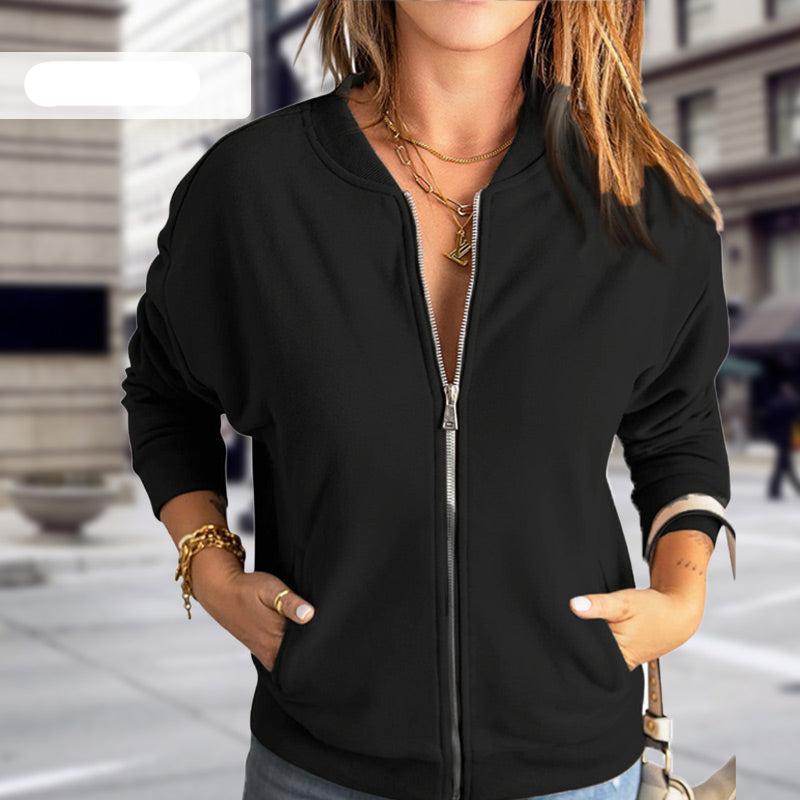 Damen Bomberjacke Zip Modern Style