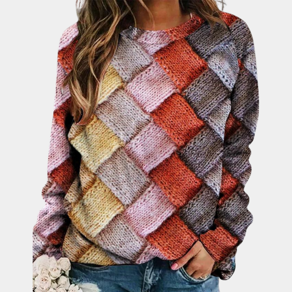 Farbenfroher Damen Pullover Modern Style