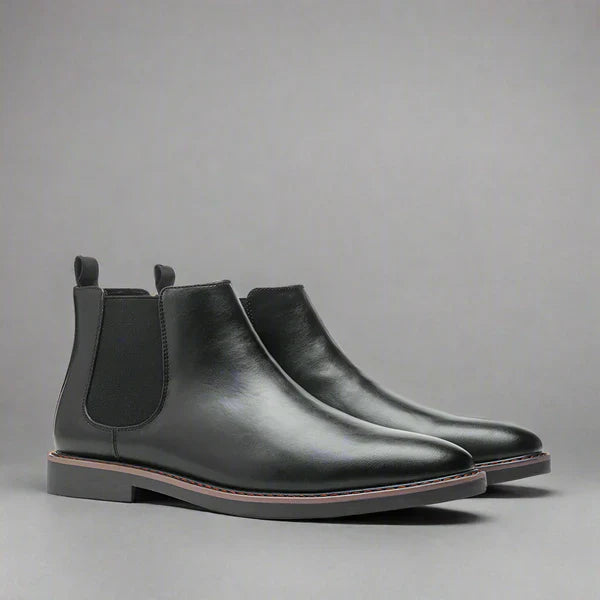 Herren Chelsea Stiefel Leder Elegant