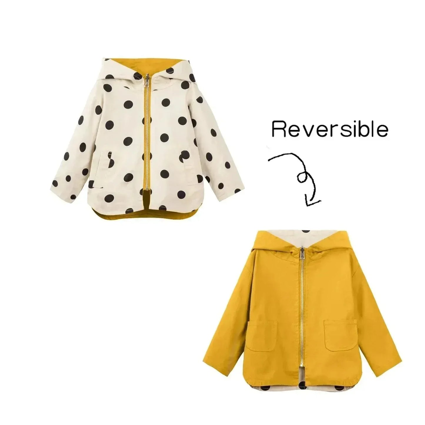 Stylische Kinderjacke Polka Dot Design