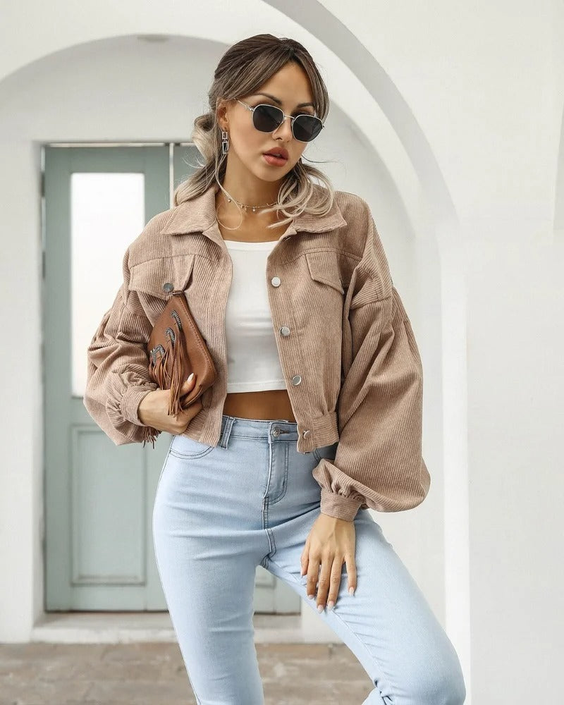 Modische Damenjeansjacke Kurz
