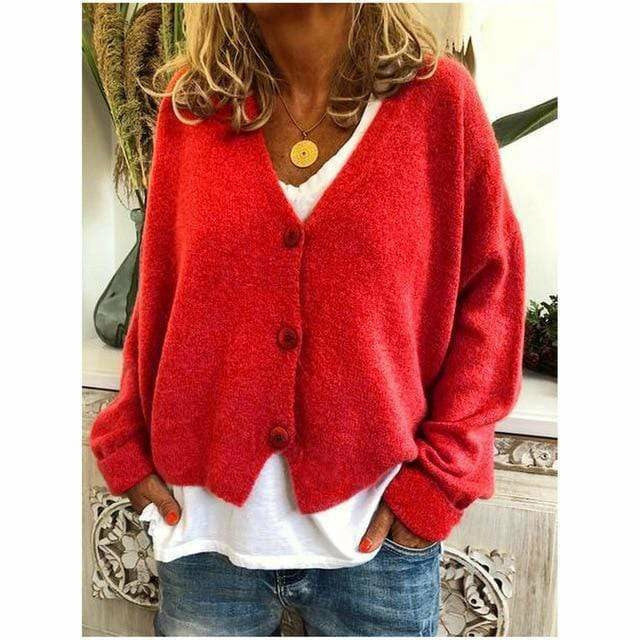 Bequemer Cardigan Wollmix Kaschmir Look