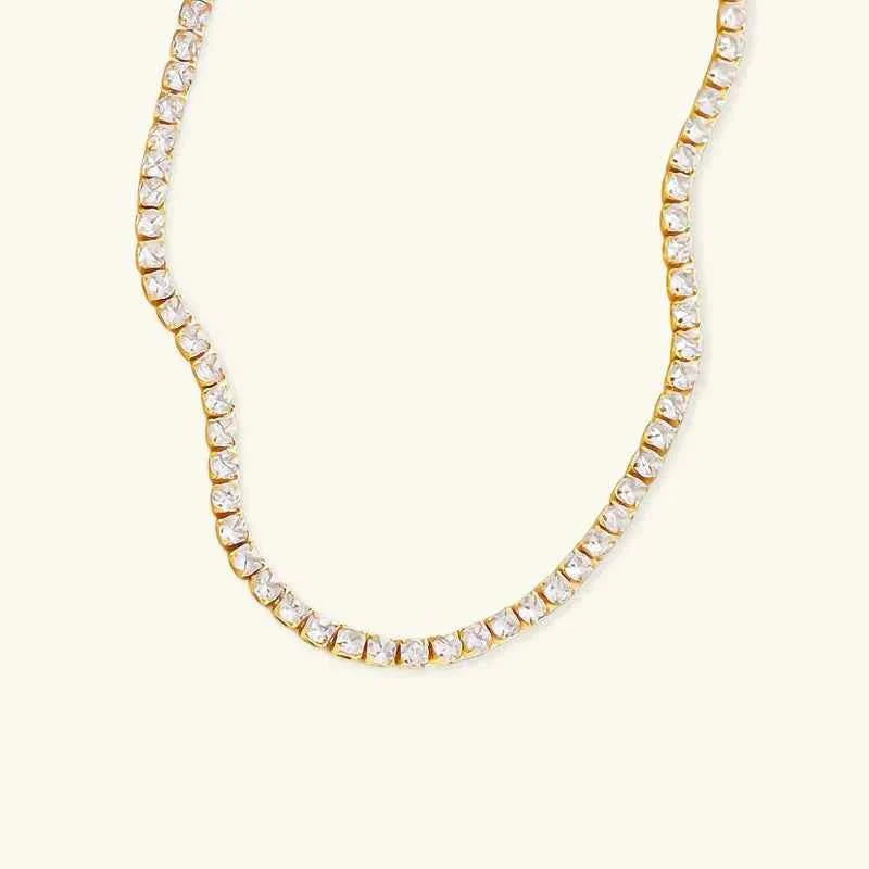 Tennis Halskette Elegant Gold - IdealeKleiden
