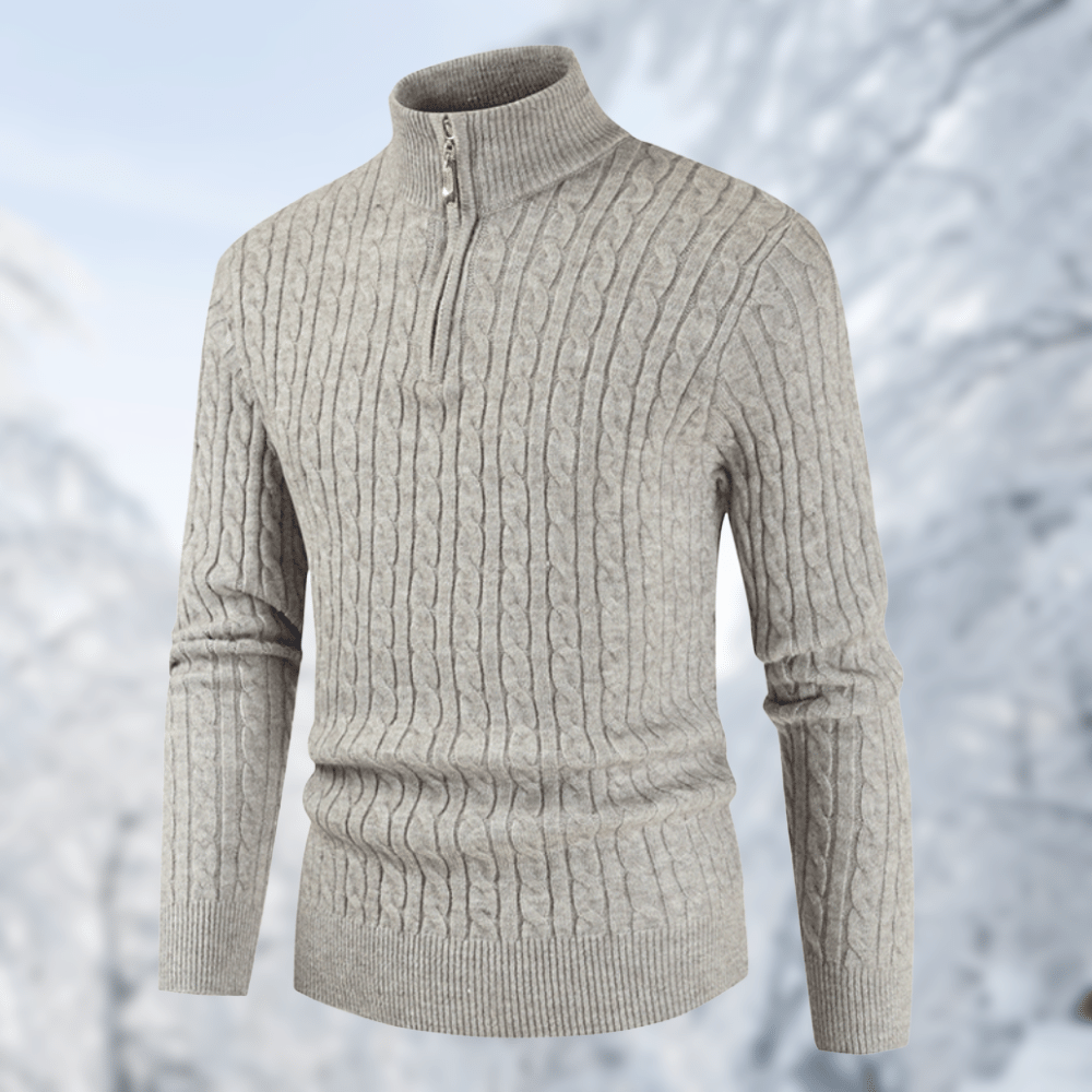 Stilvoller Herren Pullover Stehkragen Modern