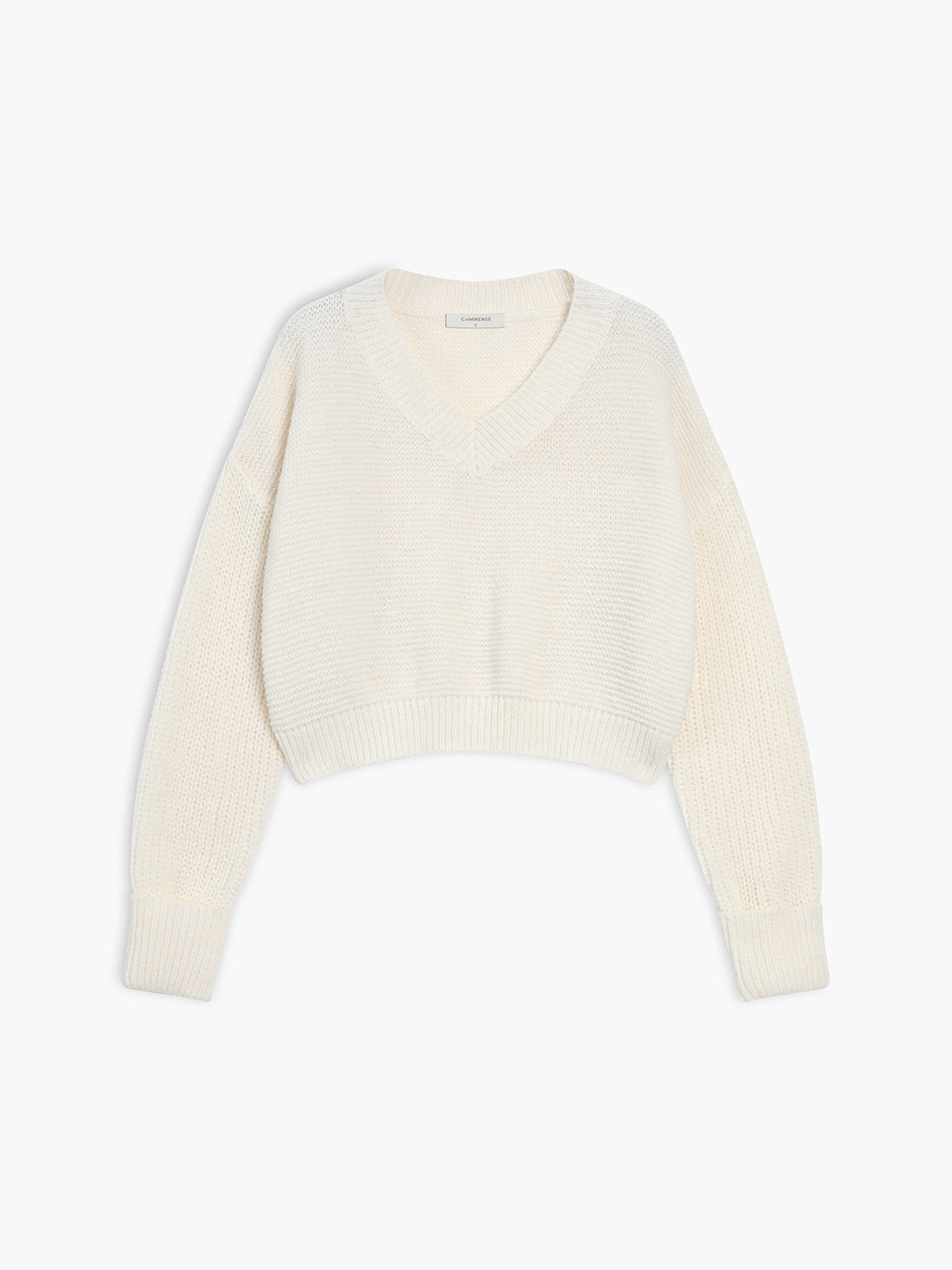 Damen Pullover V-Ausschnitt Elegante Spitze