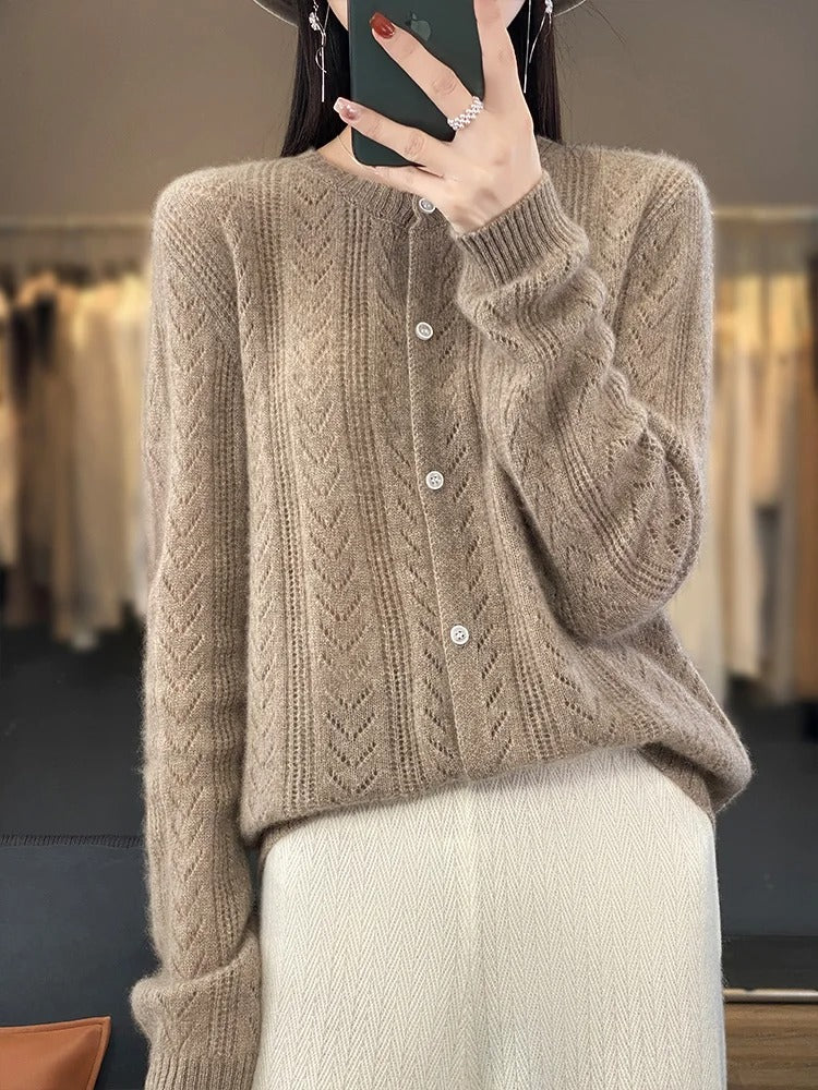 Weicher Wollcardigan 100% Naturwolle
