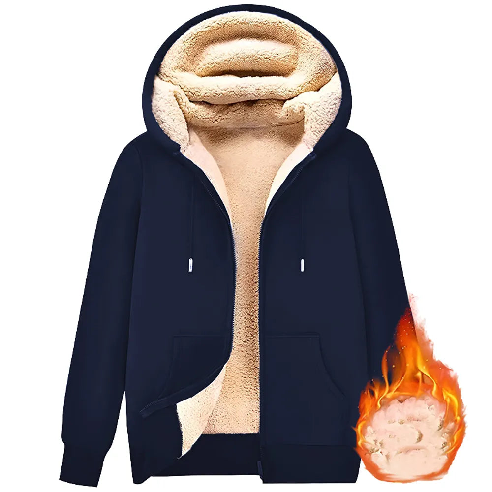 Herren Winter-Pullover Kapuze Warm