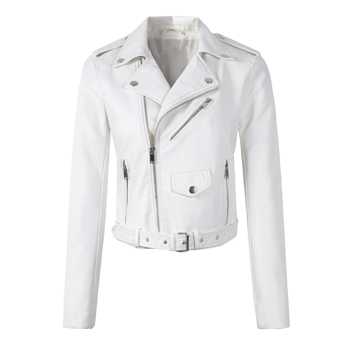 Stylische Lederjacke Damen Trendy