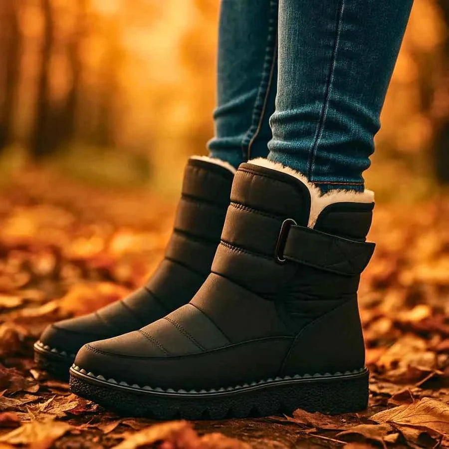 Damen Winterstiefel Warm Gefüttert